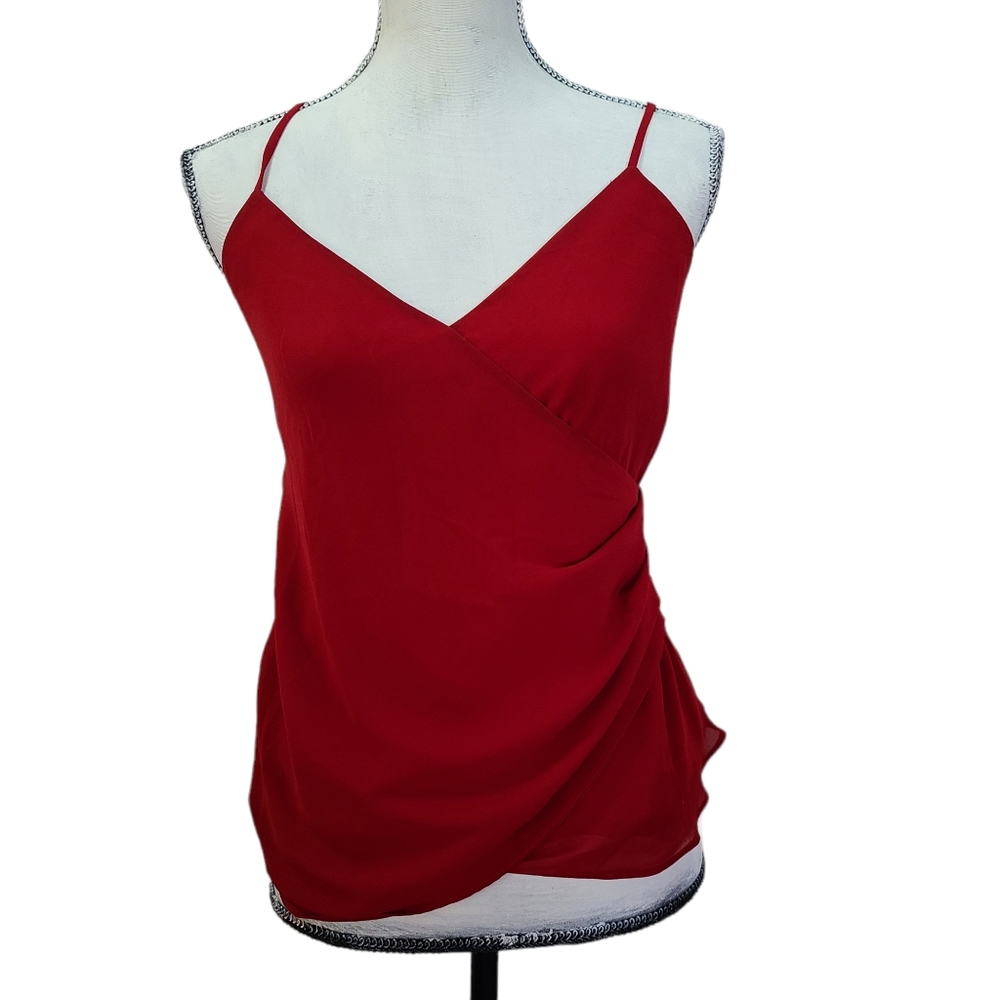 Rebecca Minkoff Red Sweetheart Neck Blouse Small
